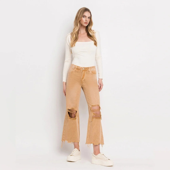 VERVET BY FLYING MONKEY Denim - VERVET Super High Rise 90's Vintage Crop Flare Jeans. Size 29